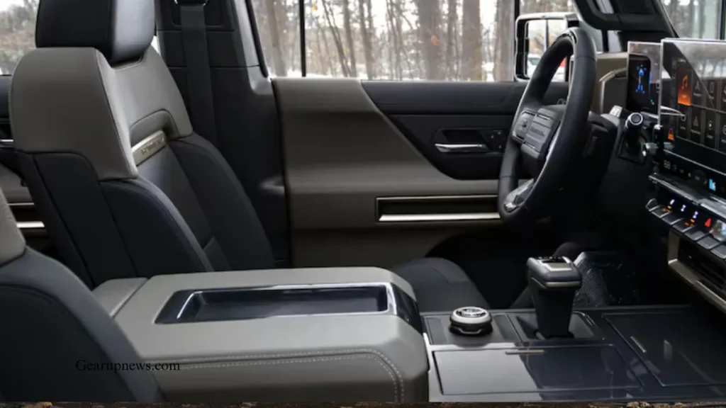 interor design of 2025 GMC Hummer EV