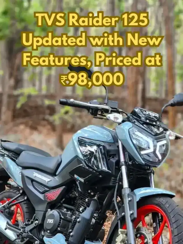 TVS Raider 125 Updated with New Features, Priced at ₹98,000