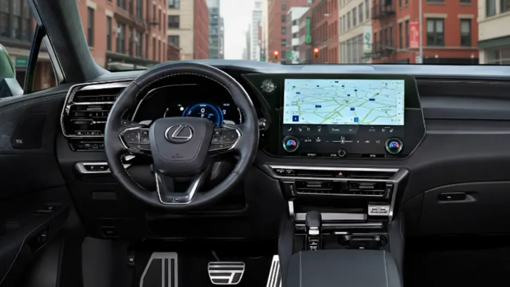 2023 Lexus RX luxurious interior with modern dashboard and seats
