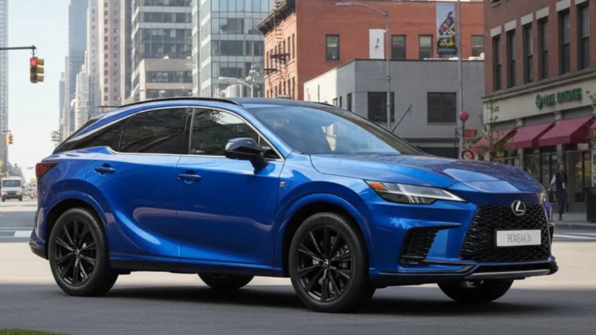 2023 Lexus RX luxury SUV front and side view in sleek design