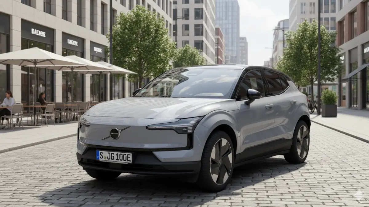 Volvo EX30 electric SUV front view with sleek design in India